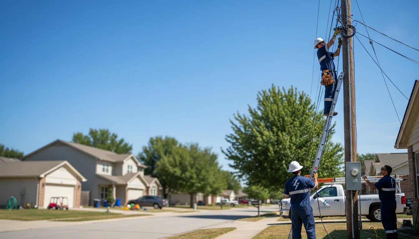 Residential electrician providing installation services in Hartshorn, MO